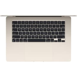 MacBook Air 15" (2024) - Apple M3 mit 8‑Core CPU und 10-core GPU - 8GB RAM - SSD 256GB - QWERTY - Englisch