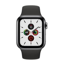 Apple Watch Series 5 (2019) GPS + Cellular 44 mm - Aluminium Space Grau - Sportarmband Schwarz