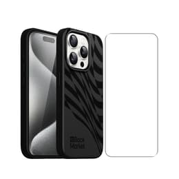 Back Market Hülle iPhone 15 Pro und schutzfolie - 100% biologisch abbaubar - Schwarze Welle