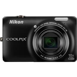 Kompakt Kamera Coolpix S6300 - Schwarz + Nikon Nikkor 10x Wide Optical Zoom ED VR 25-250mm f/3.2-5.8 f/3.2-5.8