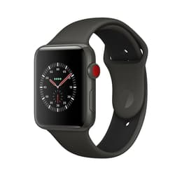 Apple Watch (Series 3) 2017 GPS 42 mm - Aluminium Space Grau - Sport loop Schwarz