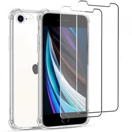 Hülle iPhone SE (2022/2020)/8/7/6/6S und 2 schutzfolien - TPU - Transparent