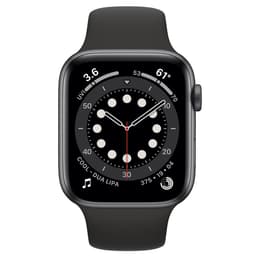 Apple Watch (Series 6) 2020 GPS 44 mm - Aluminium Space Grau - Sportarmband Schwarz