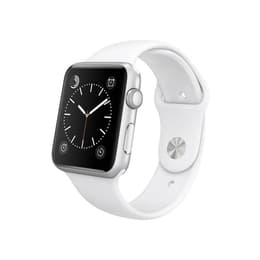 Apple Watch (Series 1) 2016 GPS 42 mm - Aluminium Silber - Sportarmband Weiß