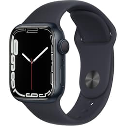 Apple Watch (Series 7) 2021 GPS 45 mm - Rostfreier Stahl Schwarz - Sport loop Schwarz