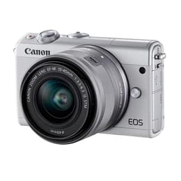 Hybrid - Canon EOS M100 - Weiß + Objektiv 15-45 mm