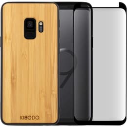 Hülle Galaxy S9+ und schutzfolie - Holz - Braun