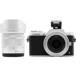 Hybrid-Kamera Lumix DMC-GF7 - Silber/Schwarz + Panasonic Lumix G Vario 12-32 mm f/3.5-5.6 + 35-100 mm f/4-5.6 f/3.5-5.6 + f/4-5.6