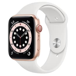 Apple Watch (Series 4) 2018 GPS 44 mm - Aluminium Gold - Sportarmband Weiß