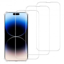 Displayschutz iPhone 14 Pro 3 Schutzfolien - Glas - Transparent