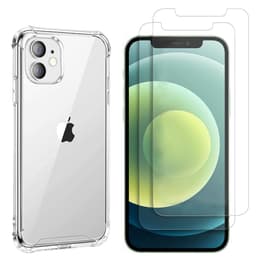 Hülle iPhone 12 MINI und 2 schutzfolien - TPU - Transparent