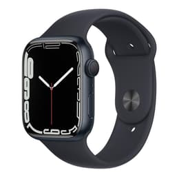Apple Watch (Series 7) 2021 GPS 45 mm - Aluminium Mitternacht - Sportarmband Schwarz