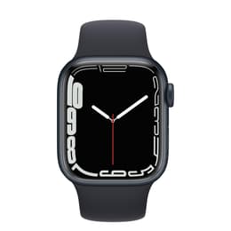 Apple Watch (Series 7) 2021 GPS 45 mm - Aluminium Mitternacht - Sportarmband Schwarz