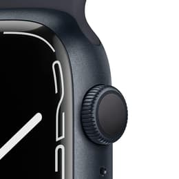 Apple Watch (Series 7) 2021 GPS 45 mm - Aluminium Mitternacht - Sportarmband Schwarz