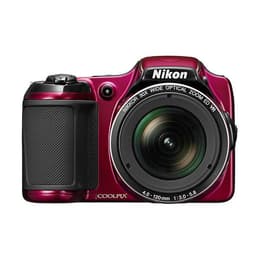 Kompakt Bridge Kamera Coolpix L820 - Rot + Nikon Nikkor 30X Wide Optical Zoom ED VR 22.5–675mm f/3-5.8 f/3-5.8