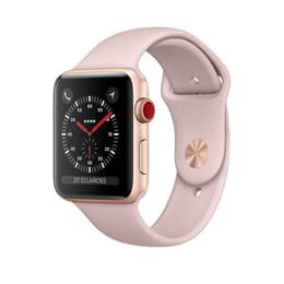 Apple Watch (Series 3) 2017 GPS 38 mm - Aluminium Roségold - Sportarmband Rosa