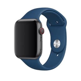 Apple Watch (Series 4) 2018 GPS + Cellular 44 mm - Aluminium Space Grau - Sportarmband Blau
