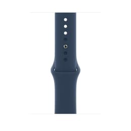 Apple Watch (Series 7) 2021 GPS + Cellular 45 mm - Rostfreier Stahl Graphit - Sportarmband Blau