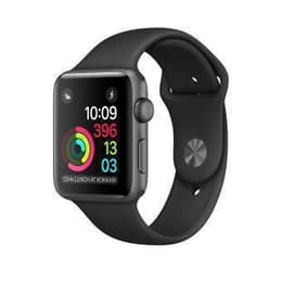 Apple Watch (Series 1) 2016 GPS 42 mm - Aluminium Space Grau - Sportarmband Schwarz