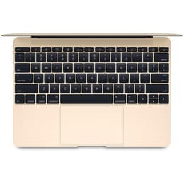MacBook 12" Retina (2016) - Core m3 1.1 GHz SSD 256 - 8GB - QWERTY - Englisch