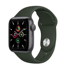 Apple Watch (Series 5) 2019 GPS 44 mm - Aluminium Space Grau - Sportarmband Grün