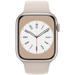 Apple Watch (Series 8) 2022 GPS + Cellular 45 mm - Aluminium Polarstern - Sportarmband Polarstern