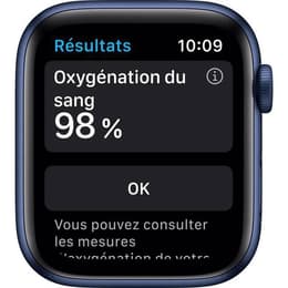 Apple Watch (Series 6) 2020 GPS + Cellular 44 mm - Aluminium Blau - Sportarmband Blau