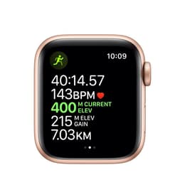 Apple Watch (Series 5) 2019 GPS 40 mm - Aluminium Gold - Sportarmband Schwarz