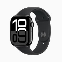 Apple Watch Series 10 (2024) GPS 42 mm - Aluminium Diamantschwarz - Nike Sportarmband Schwarz