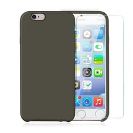 Hülle iPhone 6 Plus/6S Plus und 2 schutzfolien - Silikon - Grau