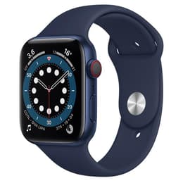 Apple Watch (Series 6) 2020 GPS + Cellular 44 mm - Aluminium Blau - Sportarmband Blau