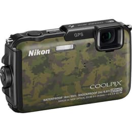 Kompakt Kamera Coolpix AW110 - Braun + Nikon Nikkor Wide Optical Zoom 28-140mm f/3.9-4.8 f/3.9-4.8