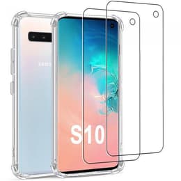 Hülle Galaxy S10 und 2 schutzfolien - TPU - Transparent