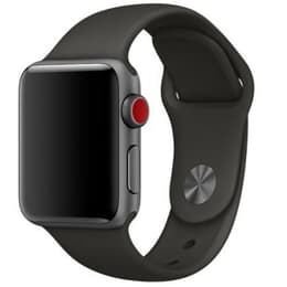 Apple Watch (Series 3) 2017 GPS + Cellular 42 mm - Aluminium Space Grau - Sportarmband Grau