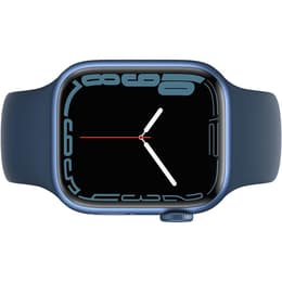 Apple Watch (Series 7) 2021 GPS + Cellular 45 mm - Aluminium Blau - Sportarmband Blau