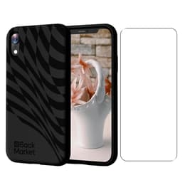 Back Market Hülle iPhone XR und schutzfolie - 100% biologisch abbaubar - Schwarze Welle