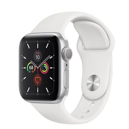 Apple Watch (Series 5) 2019 GPS 44 mm - Aluminium Silber - Sportarmband Weiß