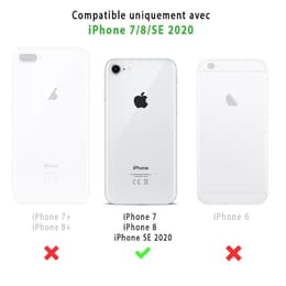 Back Market Hülle iPhone 7/8/SE 2020/2022 und schutzfolie - 60 % Recycelter Kunststoff - Transparent
