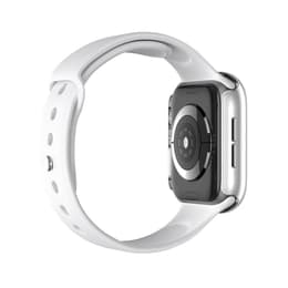 Apple Watch (Series 4) 2018 GPS 44 mm - Aluminium Silber - Sportarmband Weiß