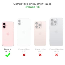 Back Market Hülle iPhone 16 und schutzfolie - 60 % Recycelter Kunststoff - Transparent