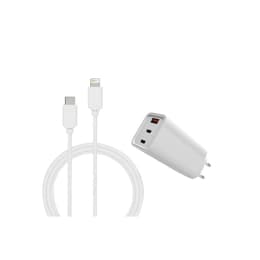 Kabel und Wandgesteck (USB-C + Lightning) 65W - WTK
