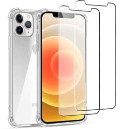 Hülle iPhone 12/12 Pro und 2 schutzfolien - TPU - Transparent