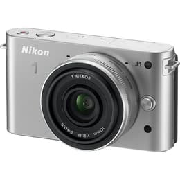 Hybrid - Nikon 1 J1 Silber Objektiv Nikon 1 Nikkor 10mm f/2.8