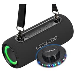Lautsprecher Bluetooth Enceinte Autonome Hifi 200W Ledwood XS200, Effet LED, Buetooth, RADIO FM, IPX5, Assistant Vocal, 20W RMS, Batterie 2000mAh, Ovni - Schwarz
