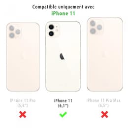 Back Market Hülle iPhone 11 und schutzfolie - Recycelter Kunststoff - Schwarz