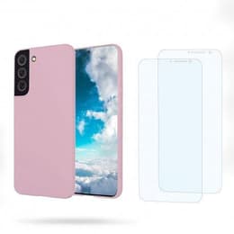 Hülle Galaxy S22 5G und 2 schutzfolien - Silikon - Rosa
