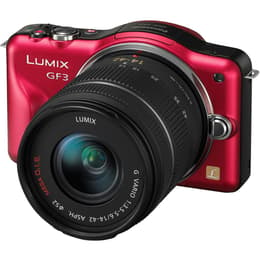 Hybrid-Kamera Lumix DMC-GF3 - Rot/Schwarz + Panasonic Lumix G Vario 14-42mm f/3.5-5.6 ASPH f/3.5-5.6