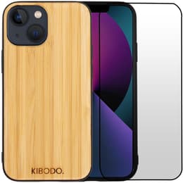 Hülle iPhone 13 Mini und schutzfolie - Holz - Schwarz