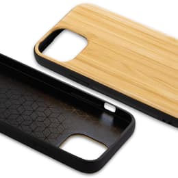 Hülle iPhone 13 Mini und schutzfolie - Holz - Schwarz