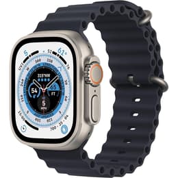 Apple Watch (Ultra) 2022 GPS + Cellular 49 mm - Titan Grau - Ocean Armband Schwarz